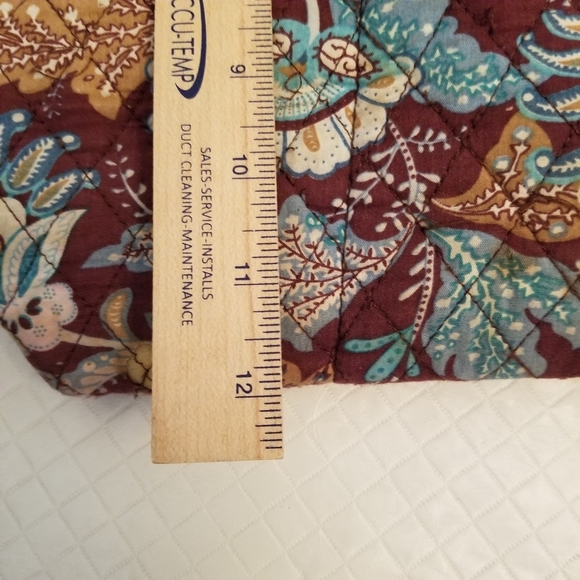 Belvah Purse Brown,blue Bow 16 X 12 See Photo 1 Spot Discoloration - Picture 4 of 8